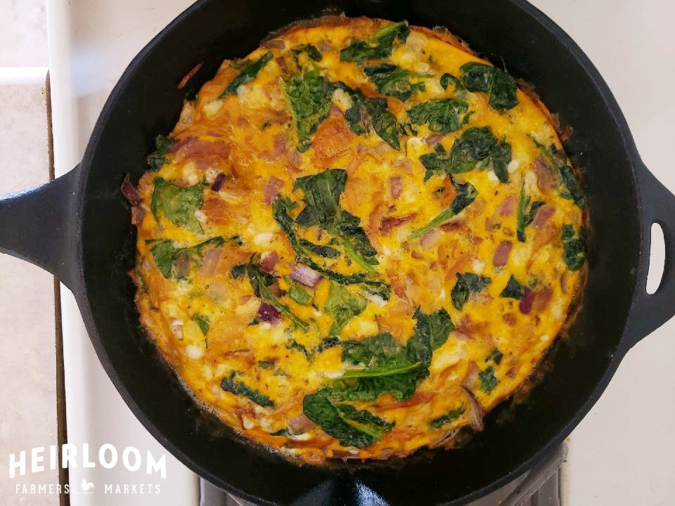 Farmers Market Frittata / Heirloom Farmers Markets