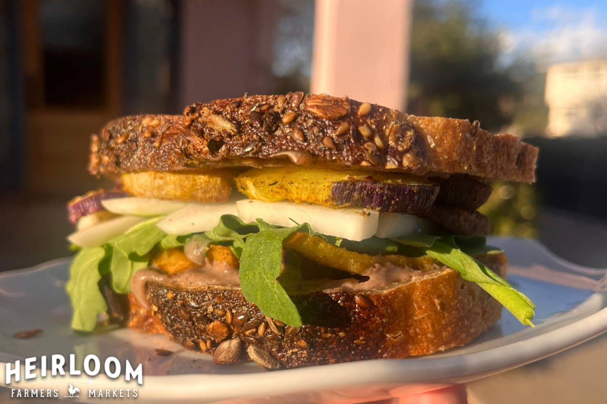 Roasted Veggie Sandwich / Heirloom Farmers Markets
