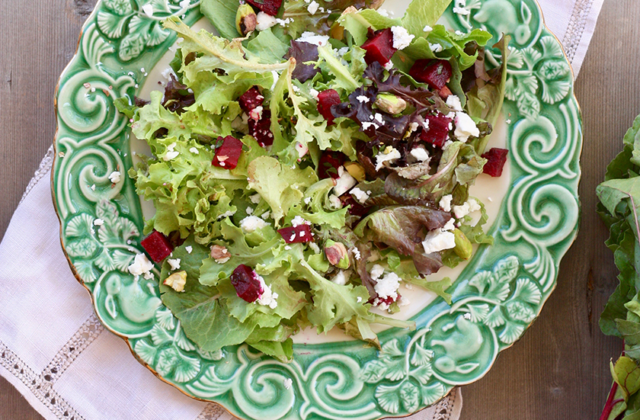 Roasted Beet & Pistachio Salad