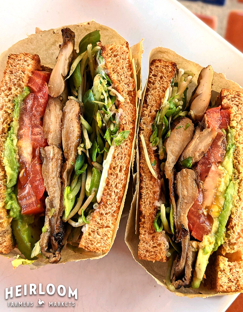 Oyster Mushroom Sammy / Heirloom Farmers Markets