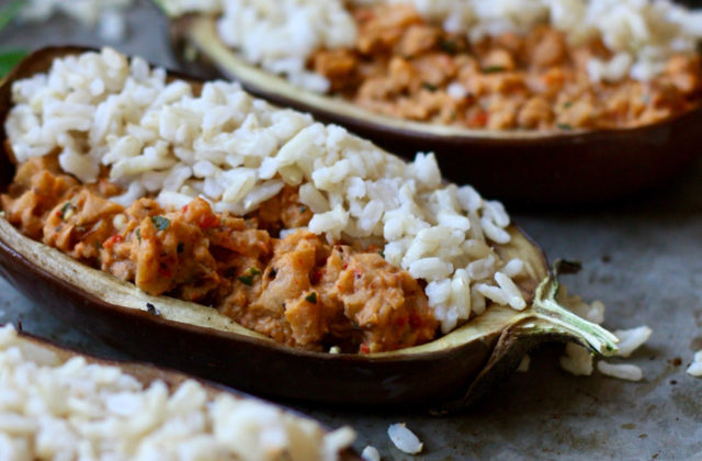 Smoky Stuffed Eggplant