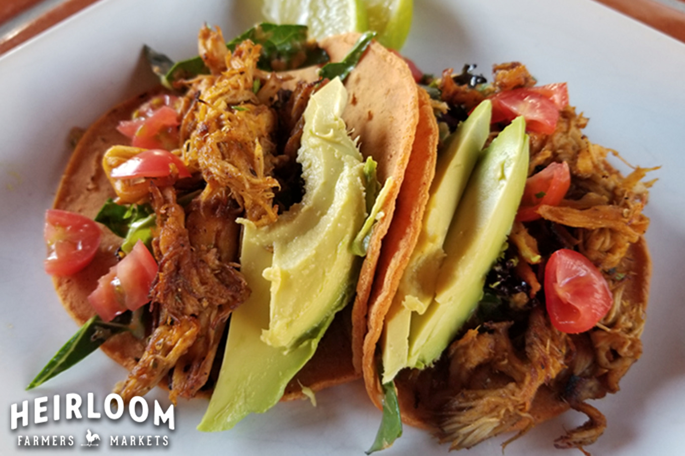 Lion's Mane Tacos with Citrus Slaw / Heirloom Farmers Markets
