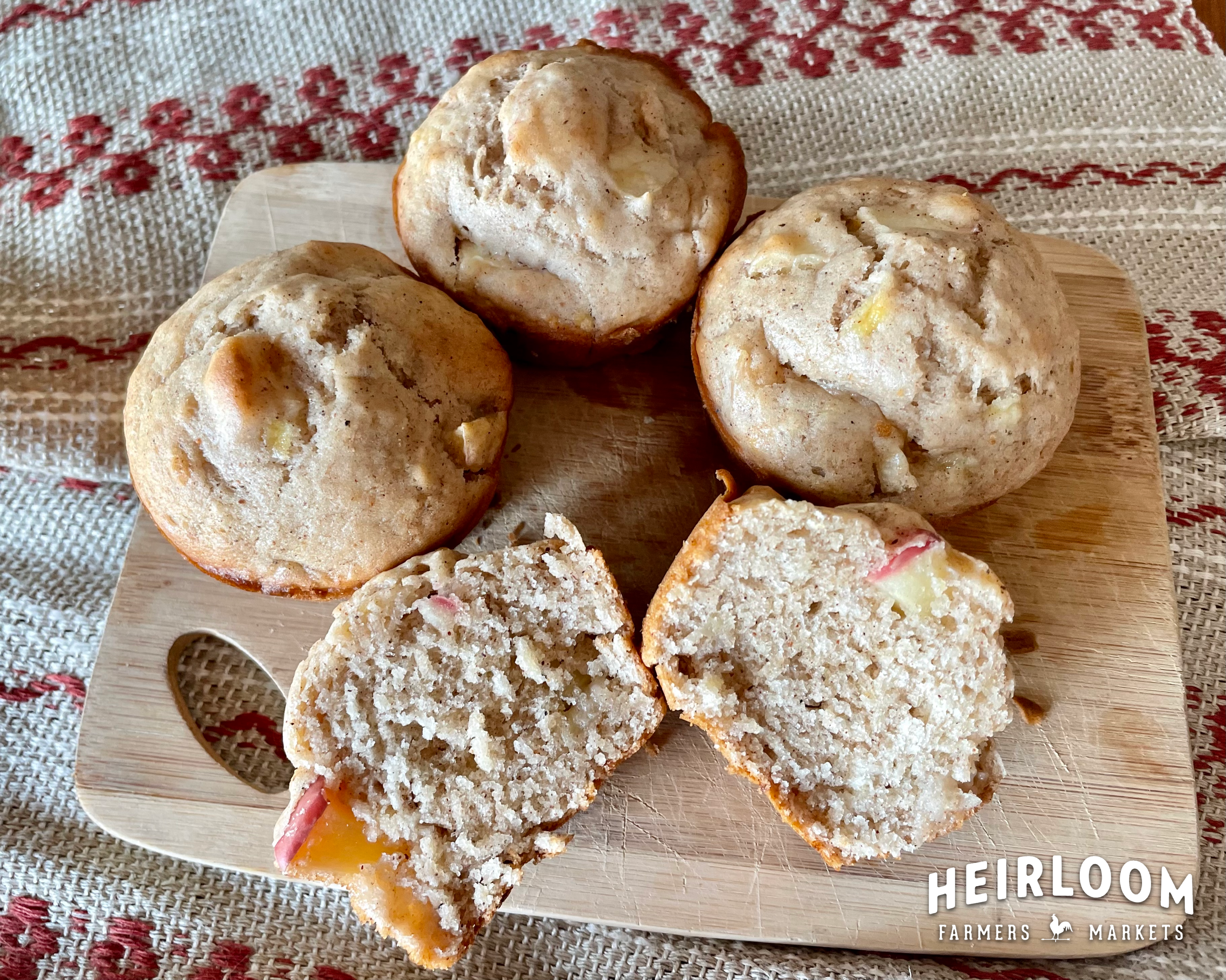 Vegan Apple Muffins / Heirloom Farmers Markets