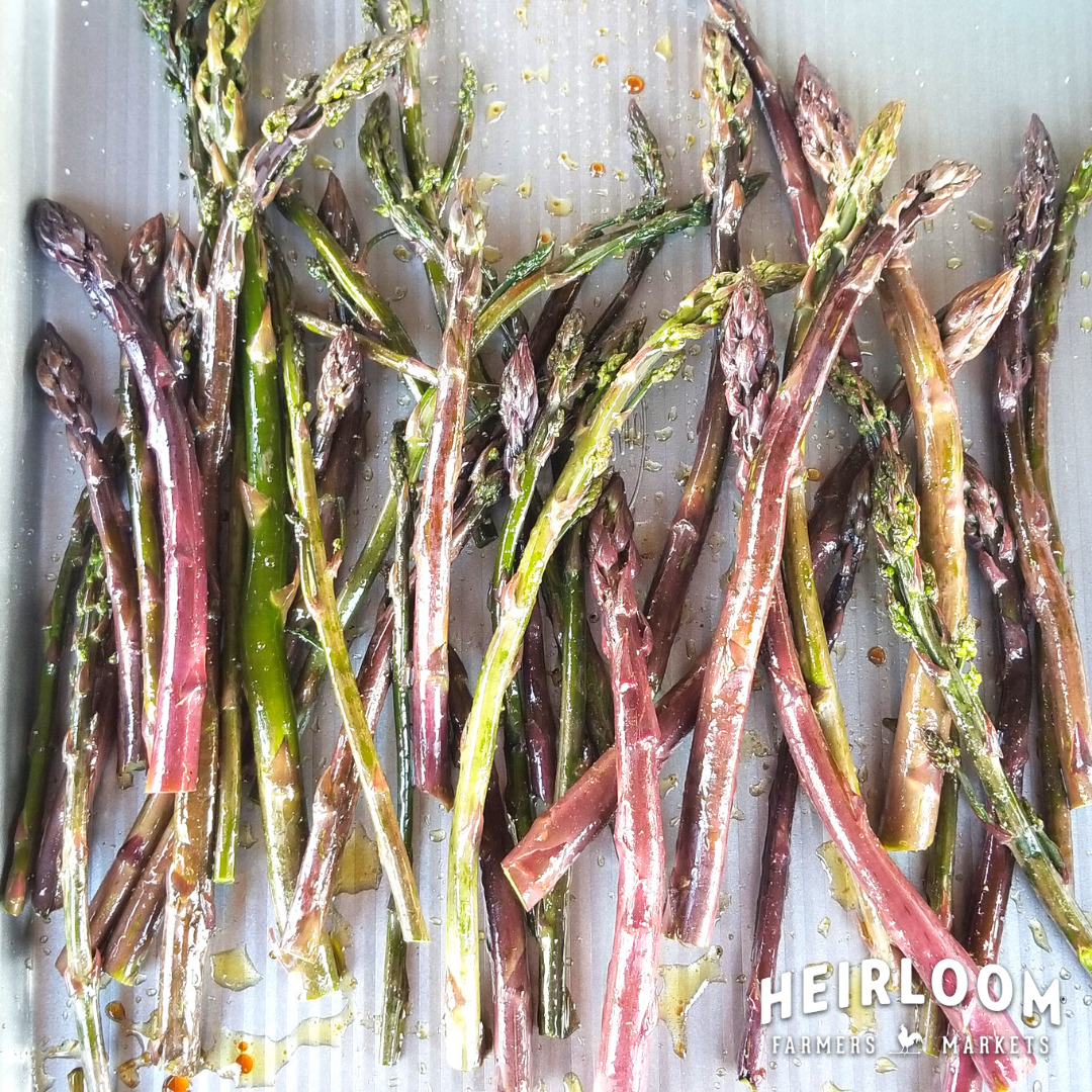 Grilled Purple Passion Asparagus / Heirloom Farmers Markets